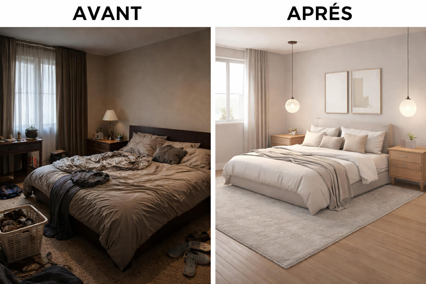 Design 3D Chambre — Avant / Après
