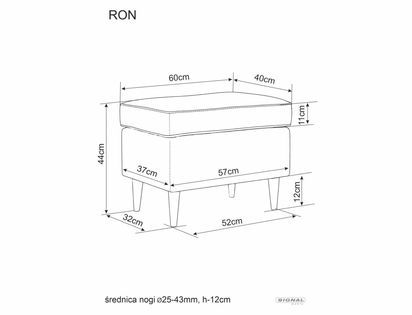 Ron Velvet Footrest