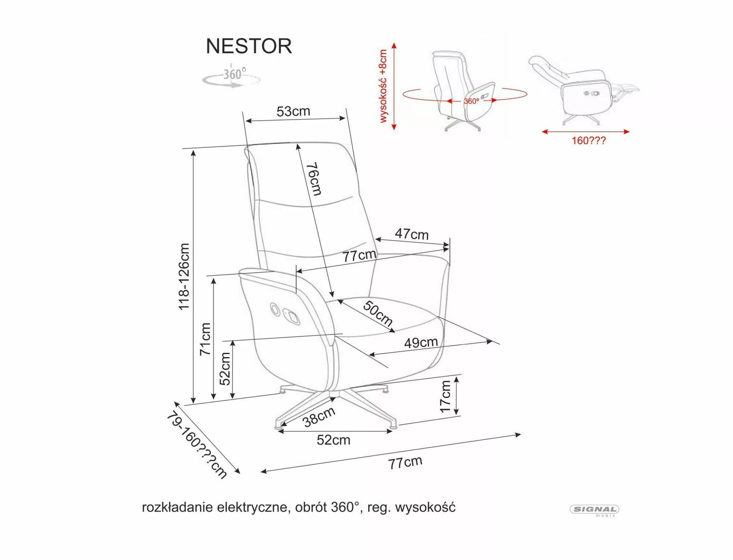 Nestor Raven Sofa Bed